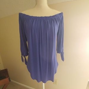 Off The Shoulder Blouse 3/4 Length Sleeves NWOT